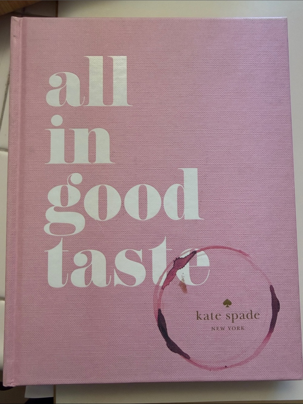 kate spade Pink "All in Good Taste" Coffee Table Book